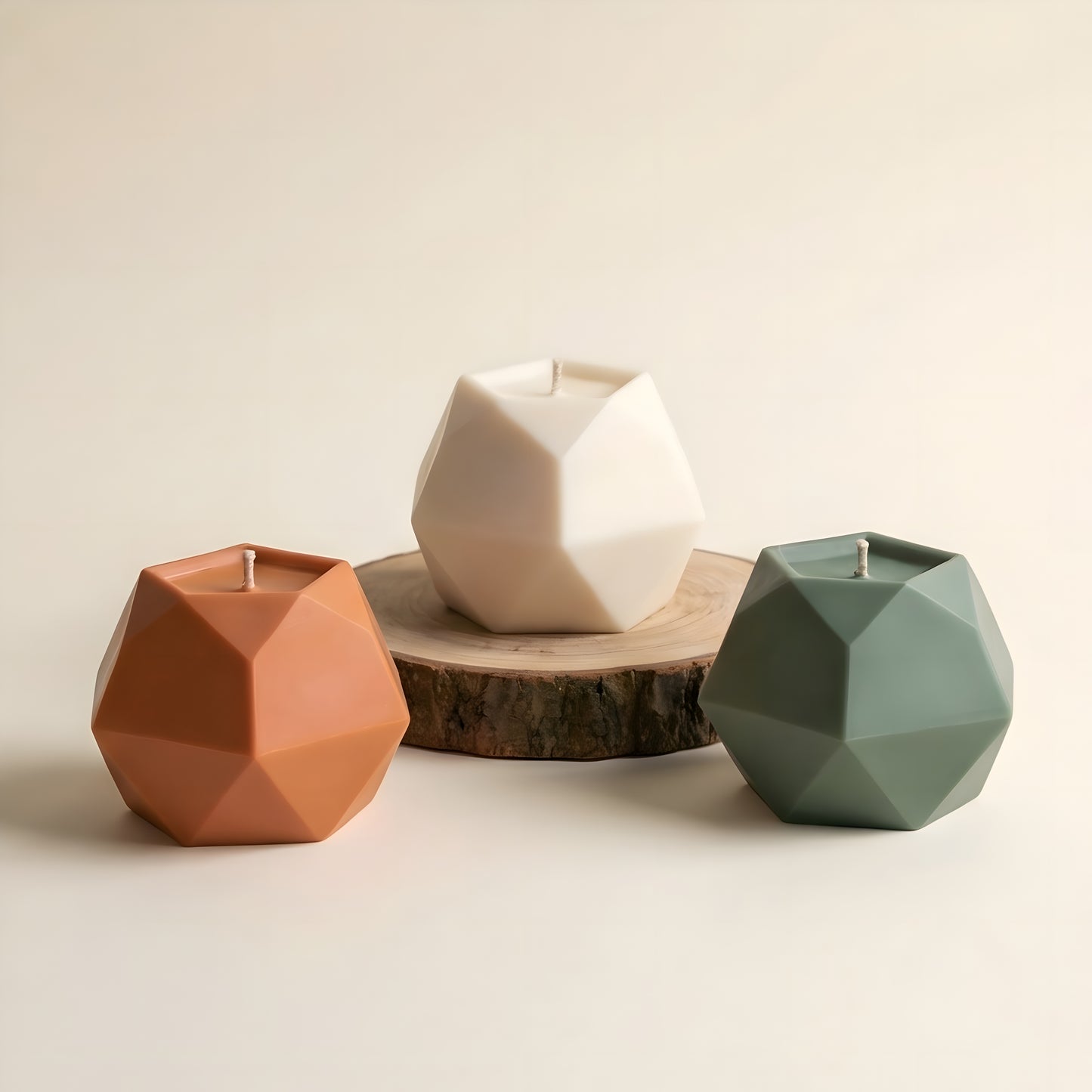 Crystal Facet Candle